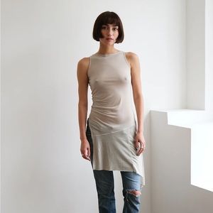 Geel Reyna Slit Tunic in dove grey sz S